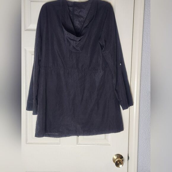 Ambiance L Black Lightweight Pockets Zipper Asymmetrical Women's Jacket Hoodie - Picture 9 of 9